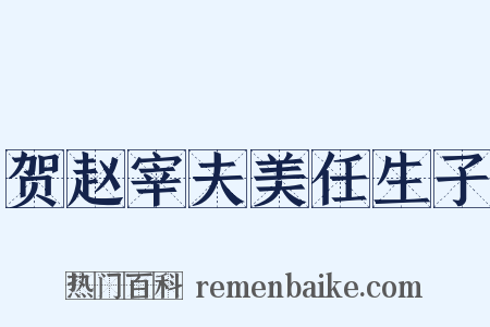 贺赵宰夫美任生子是什么意思的图片